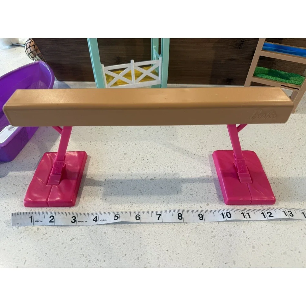 Barbie Boat, Balance Beam,‎ Farm Stand And Chicken Coup Set Of 4
